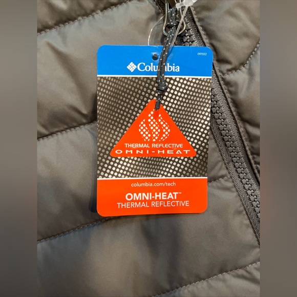 Columbia White Out Vest Mens Small Gray Puffer Omni-Heat Insulated New Tags - Picture 14 of 16